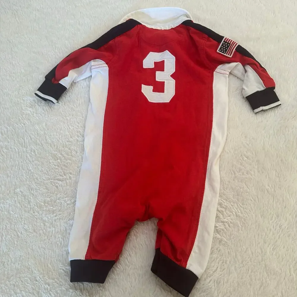 Ralph Lauren Baby Boys Romper sz 3 M Large Pony Logo Romper - Picture 5 of 8